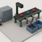 MÔ HÌNH : PHÂN LOẠI SẢN PHẨM THEO MÀU SẮC PLC SIEMENS S7 1200